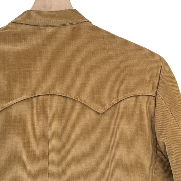 Vintage 70s Western Wear Corduroy Blazer Mustang by Haggar Made in USA Tan | 40 - Picture 8 of 9
